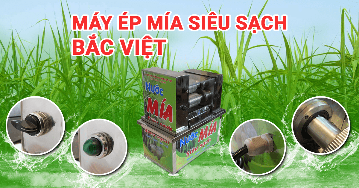 Máy ép mía 3 lô đầu bàn